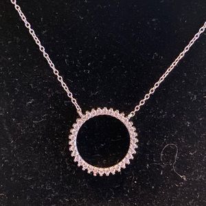 Silver and Zircon simplistic necklace